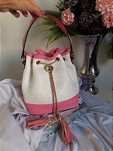 BOLSA ROSA CHA PALHA