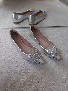 SAPATILHA CRISTAL PRATA