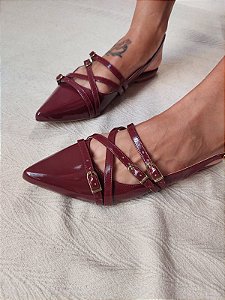 SLINGBACK BRUNA MARSALA VERNIZ