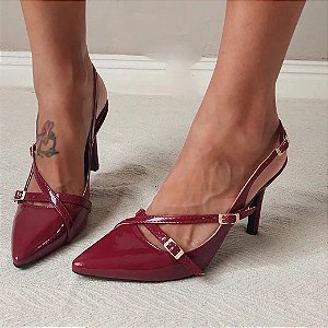 SCARPIN JOSEFINA MARSALA VERNIZ