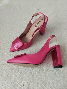 SCARPIN CLOE PINK SALTO BLOCO
