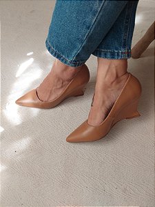 SCARPIN MARGARETE ANABELA COURO