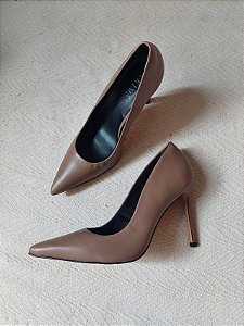 SCARPIN CELINE CINZA COURO 10CM
