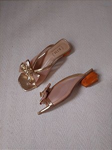 TAMANCO ARETA COURO TELA DOURADO