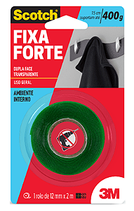 Fita Fixa Forte Transparente 12X2M