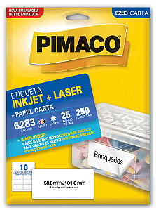 Etiqueta Ink-Jet 6283 Carta 50,8X101,6  PIMACO