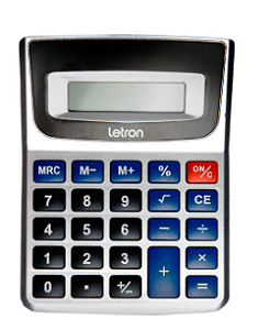 Calculadora de Mesa 8 Dígitos Prata Letron