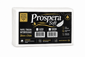 Papel Interfolha 100% Celulose 20x20cm LUXO - Prospera Soft