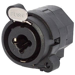 Conector Combo Painel XLR Fêmea + P10 TRS - WC 330