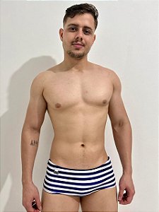 Sunga Tradicional Listrada Azul Marinho MenF5