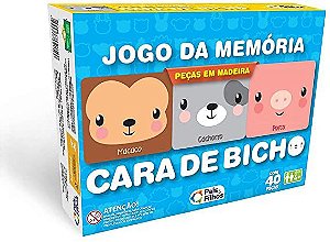 Jogo da Memória Cara de Bicho 40 peças - Pais&Filhos
