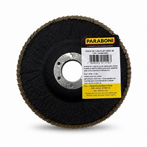 DISCO DE LIXA FLAP GRAO 40
