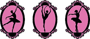 Kit Quadro decorativo Bailarina Balé Clássico 39x25cm