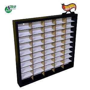 Expositor Hot Wheels MDF 50 carrinhos 49x46x5cm