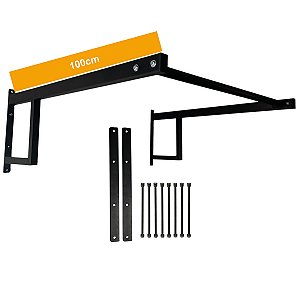 Barra Fixa de Parede 1 Metro + Kit de Parafusos Passante