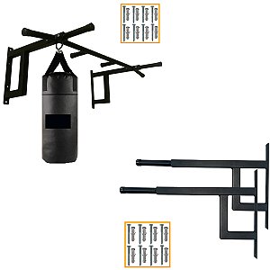 Barra Fixa de Parede Multifuncional + Barra Dip – Kit