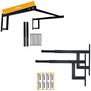 Barra Fixa 1 Metro + Parafusos Passante + Barra Dip – Kit