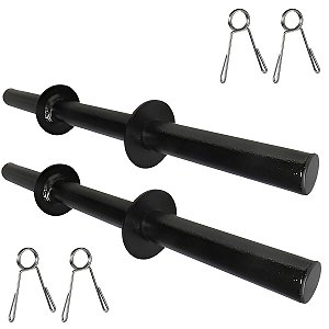 Barra Pump 40 Cm Supino Academia Funcional Musculação -2 Un