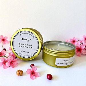 Vela Perfumada Cerejeira e Pink Pepper Lata -90g