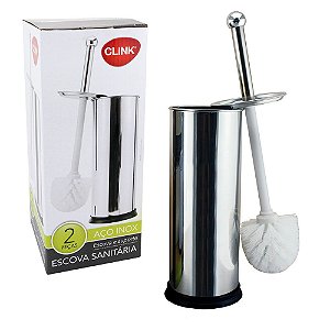 Escova Sanitária  Aço Inox Com Suporte