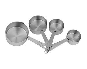 Xicaras Medidoras Inox 4 pçs