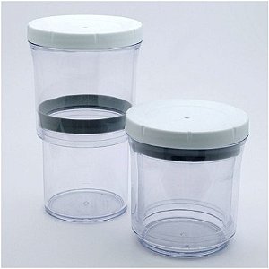 Pote Acrílico redondo a Vácuo Retrátil 550ml