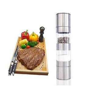 Moedor De Temperos Em Aço Inox 2  Em 1 Com Visor
