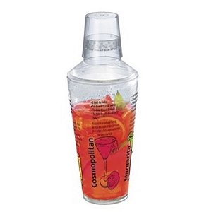 Coqueteleira Acrílico 500ml C/ Copo Dosador