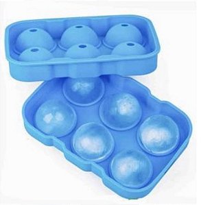 Forma De Gelo 6 Esferas Grande Silicone