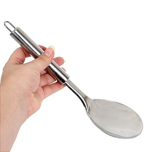 Colher Para Servir Arroz Pequena Cook 25,8cm Aço Inox