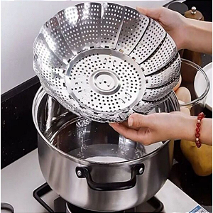 Cesto Inox De Cozimento Vapor Para Legumes