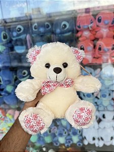 PELUCIA URSO ref. FE6805 Branco/rosa -21cm und.