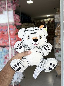 Pelúcia Tigre branco 20cm