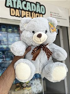Urso pelúcia cinza claro FD5089 -30cm
