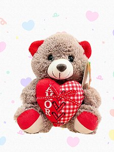 Urso pelúcia FE7124 - MARROM-20cm