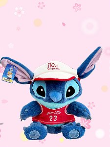 Pelúcia Stitch Roupa e boné vermelho 30cm