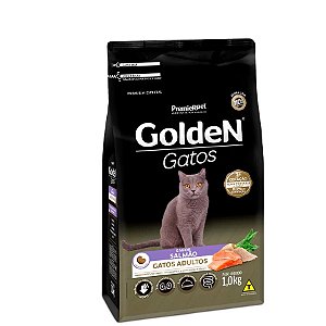 Ração Golden para Gatos Adultos Sabor Salmão 3 kg