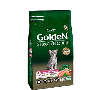 Ração Golden Seleção Natural para Gatos Filhotes Sabor Frango e Arroz 1 kg