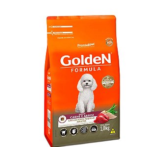 Ração Golden Fórmula Mini Bits Para Cães Adultos de Porte Pequeno Sabor Carne e Arroz 1 kg