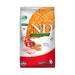 Ração Farmina N&D Low Grain para Gatos Filhotes Sabor Frango e Romã 1,5 kg-