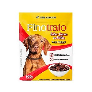 Ração Úmida Sachê Finotrato Cães Adultos Carne 100g