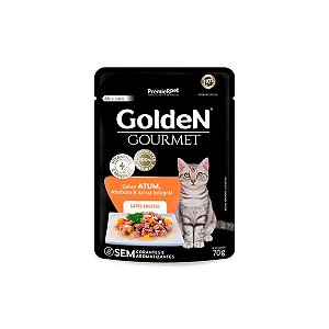 Ração Úmida Golden Gourmet para Gatos Adultos Sabor Atum 70g