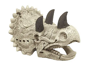 Acess. Enfeite De Resina Soma Esqueleto Cabeca De Triceratops Pq