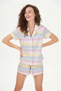 SHORT DOLL MANGA CURTA C/ ABERTURA