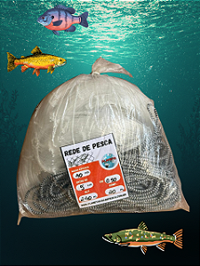 Rede fio 0.50 Malha 5 (10cm esticada) Alt. 2,40 Comp.20m
