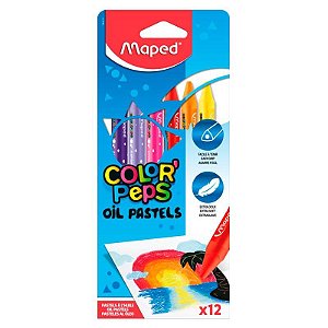 Giz Pastel Oil Pastels Colors Peps 12 Cores - Maped