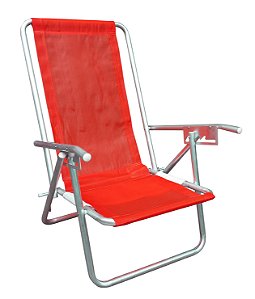 Cadeira de praia reclinável (5 posições) em alumínio