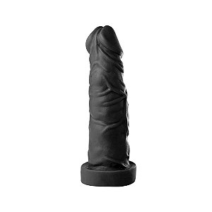 PRÓTESE MACIÇA REALÍSTICA 16 CM PRETA - SOULSEX