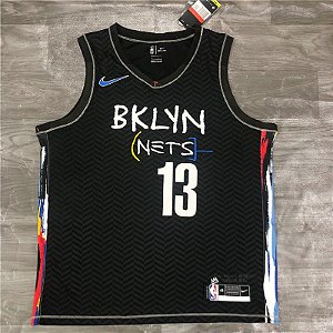 Camisa NBA Brooklyn Nets Preta #13 James Harden