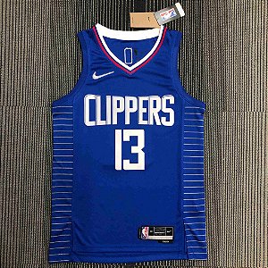Camisa NBA do Clippers 75th Anniversary Azul #13 George